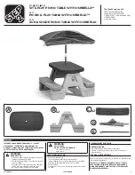 Step2 SIT & PLAY PICNIC TABLE WITH UMBRELLA 8418 Manual preview