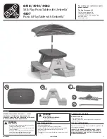 Step2 SIT & PLAY PICNIC TABLE WITH UMBRELLA 8418 Quick Start Manual preview