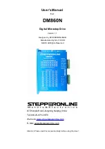 StepperOnline DM860N User Manual preview