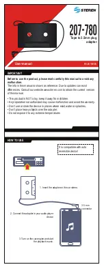 Preview for 2 page of Steren 207-780 User Manual