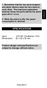 Preview for 5 page of Steren ALA-010 User Manual