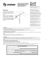 Preview for 1 page of Steren ANT-UHF 13 Instruction Manual