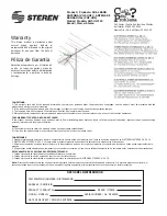 Preview for 1 page of Steren ANT-UHF 19 Quick Start Manual