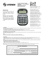 Preview for 1 page of Steren CAL-010 Quick Start Manual