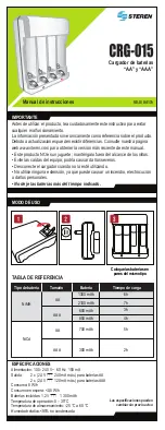 Steren CRG-015 User Manual preview