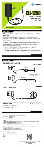 Preview for 2 page of Steren ELI-1250 User Manual