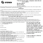 Предварительный просмотр 8 страницы Steren LIM-915 User Manual