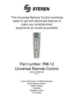 Steren RM-12 User Manual preview