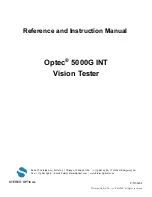 Предварительный просмотр 1 страницы Stereo Optical Optec 5000G INT Reference And Instruction Manual