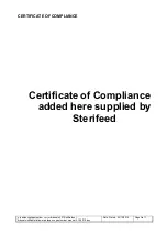 Preview for 72 page of SteriFeed S90 Installation And Maintenance Manual