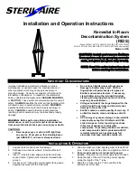 Steril-Aire RIDS Installation And Operation Instructions preview