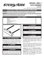 Steril-Aire RSE 2-10 Series Installation, Operation And Maintenance Instructions предпросмотр