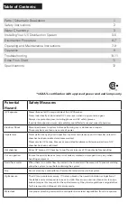 Preview for 4 page of Sterilight Aquasana SC200-A Installation, Operation And Maintenance Owner’S Manual