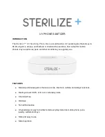 Предварительный просмотр 1 страницы Sterilize+ UV PHONE SANITIZER Quick Start Manual