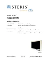 Preview for 1 page of Steris RLM26HD3C Operation Manual