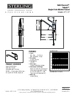 Sterling Plumbing C7111F Specifications preview