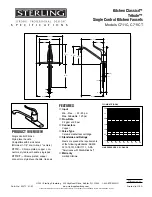 Предварительный просмотр 1 страницы Sterling Plumbing C711C Specification Sheet