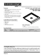 Preview for 1 page of Sterling Plumbing ENSEMBLE 72151100 Specifications