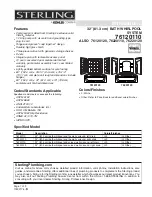 Sterling Plumbing ENSEMBLE 76120110 Specifications предпросмотр