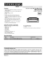 Sterling Plumbing ENSEMBLE 76121120 Specifications preview
