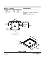 Предварительный просмотр 2 страницы Sterling Plumbing Shower Receptor 72151100 Specification Sheet