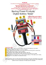 Sterling Power Products Digital Battery Tester Manual preview