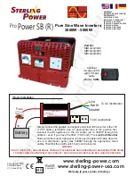 Sterling Power Pro Power SB Series Quick Start Manual preview
