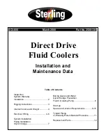 Preview for 1 page of Sterling 25001301 Installation And Maintenance Manual