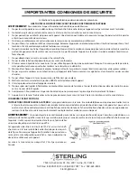 Предварительный просмотр 4 страницы Sterling 4500 Series User Manual