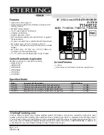 Sterling ACCORD 71140122 Specifications preview