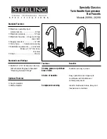 Sterling Bar Faucets 26290 Specifications preview