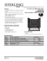 Preview for 1 page of Sterling Bath/Shower System 61040110 Specifications