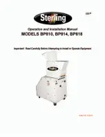 Предварительный просмотр 1 страницы Sterling BP810 Operation And Installation Manual