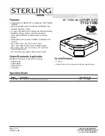 Preview for 1 page of Sterling Corner Bath 71131100 Specifications