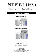 Preview for 1 page of Sterling DWSB-50-PUMP Installation Manual