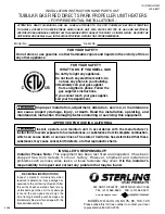 Sterling GG-30 Installation Instructions Manual предпросмотр