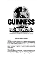 Sterling Guinness Games Instruction Manual preview