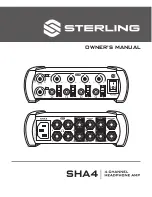 Preview for 1 page of Sterling SHA4 Owner'S Manual