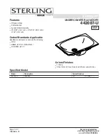 Sterling Undercounter Lavatory 442007-U Specifications preview