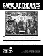 Stern Pinball 500-55G4-01 Service And Operation Manual preview