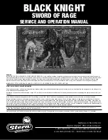 Stern Pinball BLACK KNIGHT SWORD OF RAGE 500-55N1-01 Service And Operation Manual preview