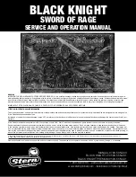 Preview for 1 page of Stern Pinball Black Knight Sword of Rage Service And Operation Manual