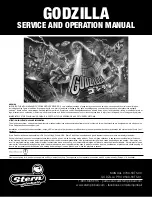 Preview for 1 page of Stern Pinball GODZILLA PRO Service And Operation Manual