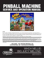 Preview for 1 page of Stern Pinball WHOA NELLIE! BIG JUICY MELONS Service And Operation Manual