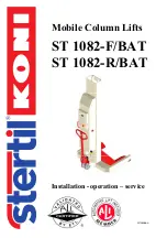 stertil-KONI ST 1082-F/BAT Installation, Operation And Service Manual предпросмотр