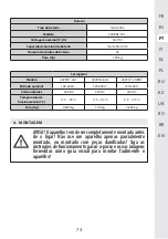 Preview for 73 page of STERWINS 3276000660156 Assemby - Use - Maintenance Manual