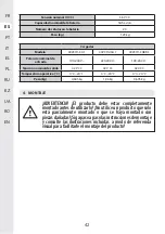 Предварительный просмотр 42 страницы STERWINS 40VLM2-42P.1 Assemby - Use - Maintenance Manual