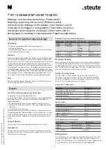 Preview for 2 page of steute 10120601 Mounting And Wiring Instructions