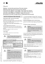 steute 1044243 Mounting And Wiring Instructions предпросмотр