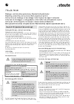 steute 1166692 Mounting And Wiring Instructions предпросмотр